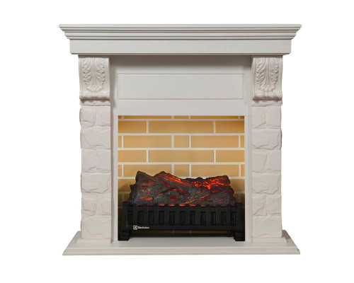 Портал Forte C камень белый, шпон Темный дуб