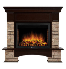 Портал Firelight Forte Wood 25 камень коричневый, шпон темный дуб