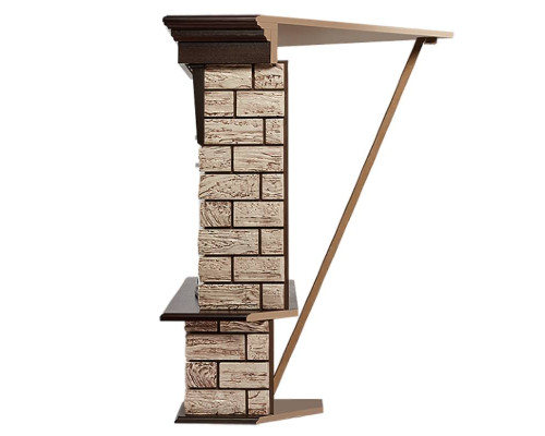Портал Firelight Forte Wood 25U (угловой) камень коричневый, шпон темный дуб Портал Firelight Forte Wood 25U (угловой) камень коричневый, шпон темный дуб
