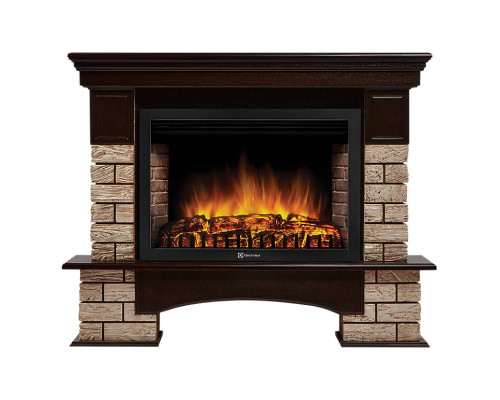 Портал Firelight Forte Wood 30 камень коричневый, шпон темный дуб Портал Firelight Forte Wood 30 камень коричневый, шпон темный дуб