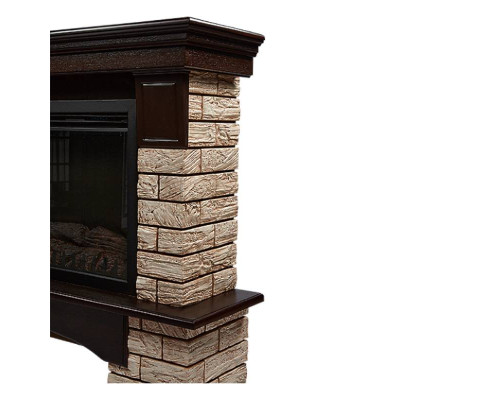 Портал Firelight Forte Wood 30 камень коричневый, шпон темный дуб Портал Firelight Forte Wood 30 камень коричневый, шпон темный дуб