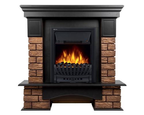 Портал Firelight Forte Wood Classic камень темный, шпон венге