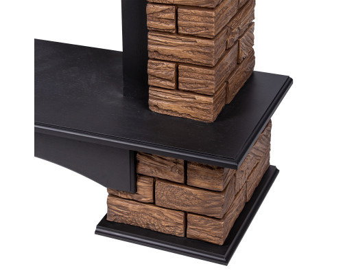 Портал Firelight Forte Wood Classic камень темный, шпон венге