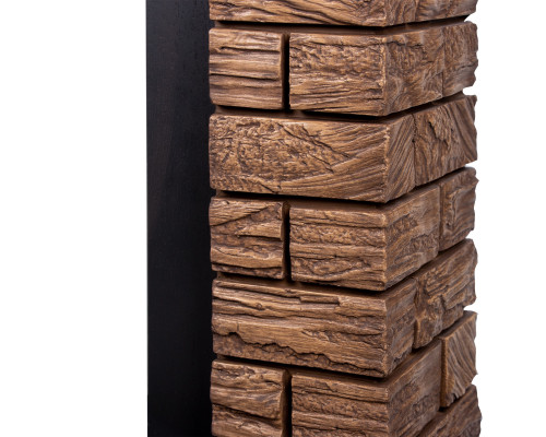 Портал Firelight Forte Wood Classic камень темный, шпон венге