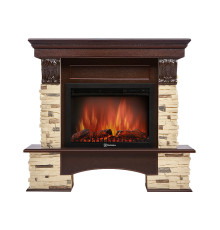 Портал Firelight Pietra 25S камень сланец натуральный, шпон темный дуб