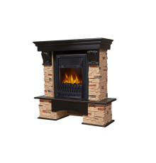 Портал Firelight Pietra Classic камень сланец натуральный, шпон темный дуб