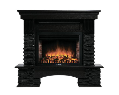 Портал Firelight Pietra Nuovo 30 камень сланец чёрный, шпон венге Портал Firelight Pietra Nuovo 30 камень сланец чёрный, шпон венге