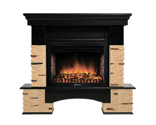 Портал Firelight Pietra Nuovo 30 камень сланец натуральный, шпон темный дуб Портал Firelight Pietra Nuovo 30 камень сланец натуральный, шпон темный дуб