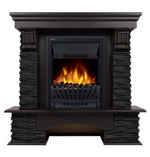 Портал Firelight Pietra Nuovo Classic камень сланец чёрный, шпон венге