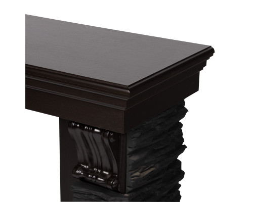 Портал Firelight Pietra Nuovo Classic камень сланец чёрный, шпон венге