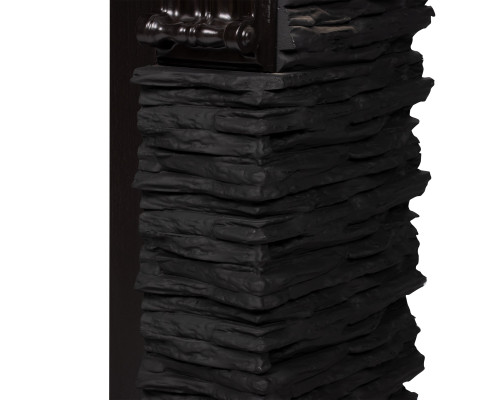 Портал Firelight Pietra Nuovo Classic камень сланец чёрный, шпон венге