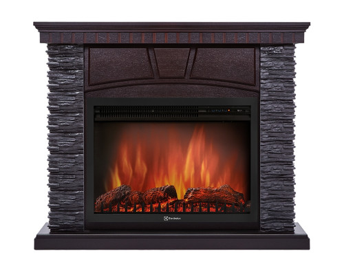 Портал Firelight Porto 25U (угловой) камень черный, шпон венге Портал Firelight Porto 25U (угловой) камень черный, шпон венге