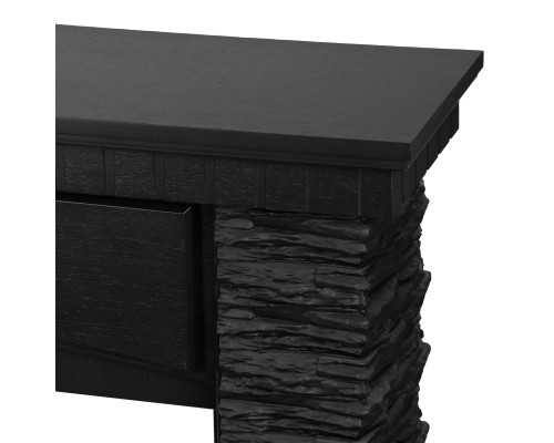 Портал Firelight Porto 40 камень черный шпон венге