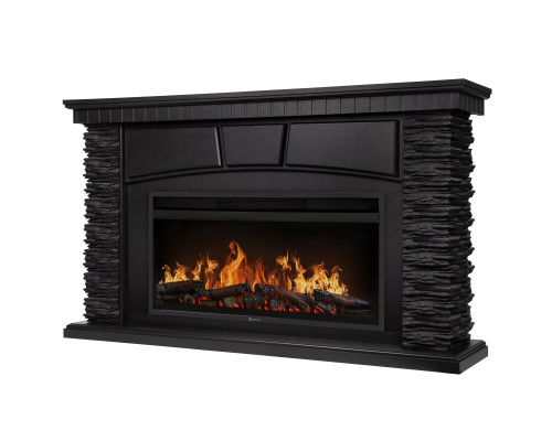 Портал Firelight Porto 42 камень черный шпон венге