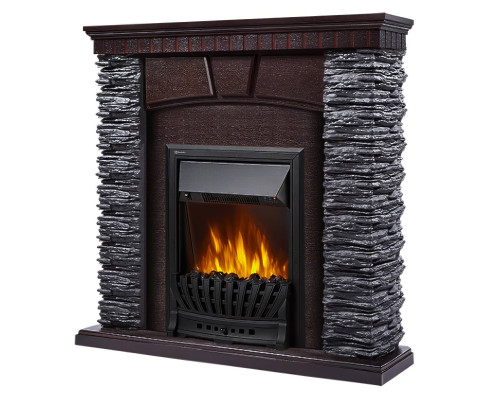 Портал Firelight Porto Classic камень черный, шпон венге