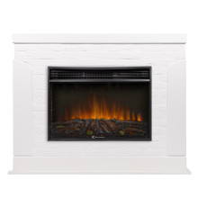 Портал Firelight Prestigio 25 камень белый, шпон белый дуб