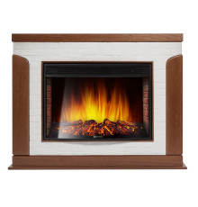 Портал Firelight Prestigio 30 камень белый, шпон дуб