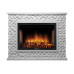Портал Firelight Quadro 30 камень песчаник античный белый, белая эмаль