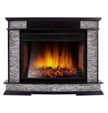 Портал Firelight Scala 30 камень сланец скалистый серый, шпон венге
