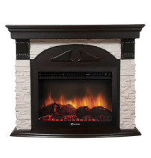 Портал Firelight Torre 25S камень белый, шпон венге