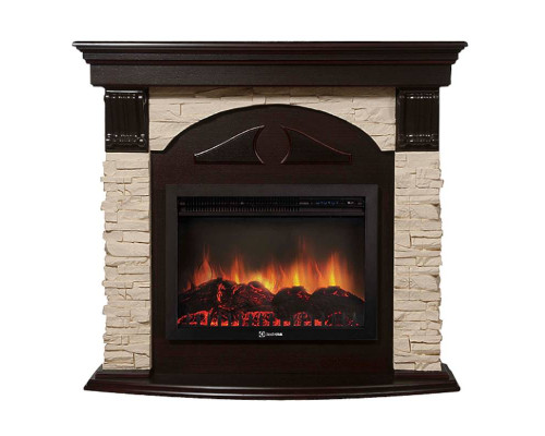Портал Firelight Torre 30U (угловой) камень слоновая кость, шпон темный дуб Портал Firelight Torre 30U (угловой) камень слоновая кость, шпон темный дуб