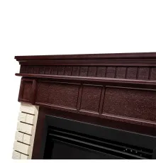 Каминокомплект: Очаг Electrolux EFP/P-2720RLS, портал Bricks 25 камень бежевый, шпон темный дуб