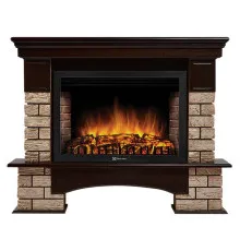 Портал Firelight Forte Wood 30 камень коричневый, шпон темный дуб