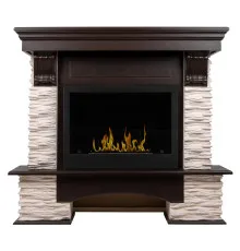 Портал Firelight Pietra Nuovo 25 камень сланец белый, шпон темный дуб